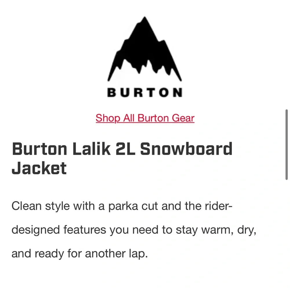 BURTON LALIK 2L SNOWBOARD JACKET - WOMENS Medium - Picture 11 of 15